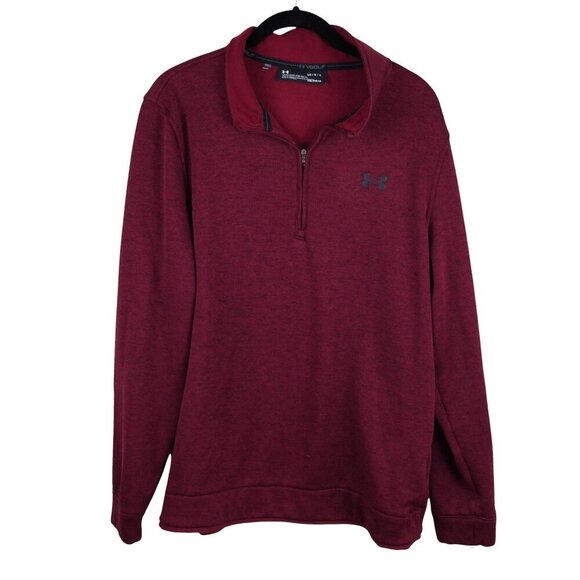 Under Armour ColdGear Golf 1/4 Zip Pullover Maroon Mens Size Large - Picture 1 of 10